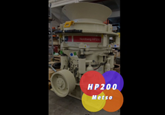 Nordberg HP 200 Metso Applicazione Quaternaria Sostituisce N 2 HRPG - Cilindraie ed un mulino ad urto bidirezionale. In totale N 3 macchine.